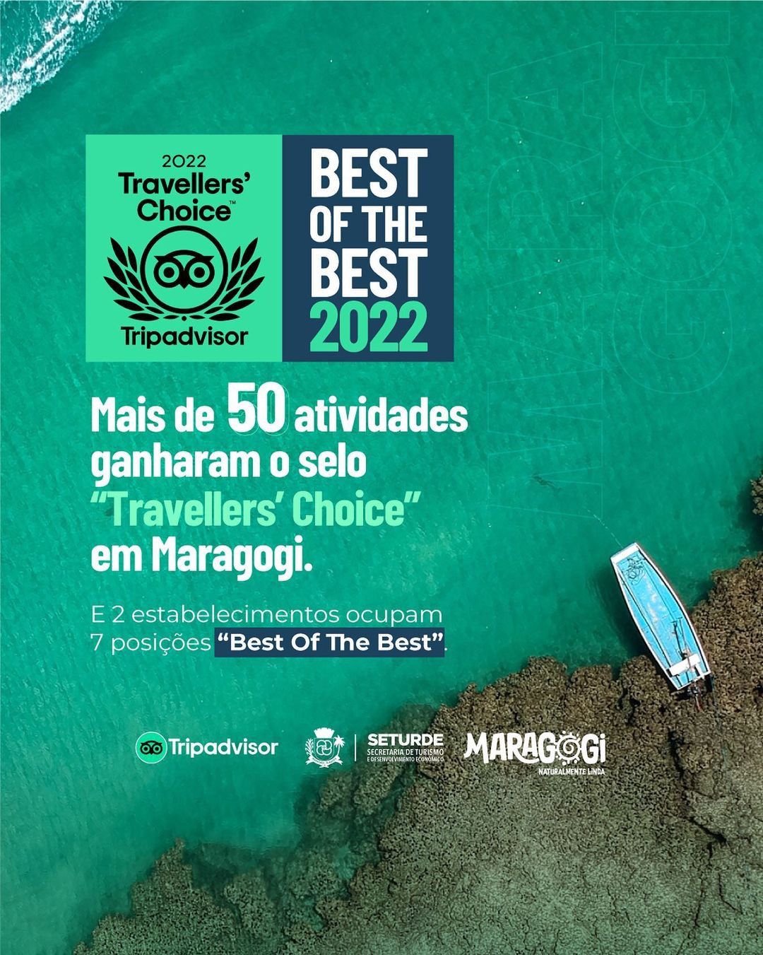Diversos empreendimentos de Maragogi recebem o selo “Traveller’s Choice” do TripAdvisor
