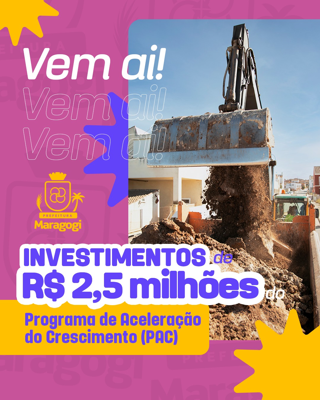 Maragogi terá investimentos de R$ 2,5 milhões do Novo Programa de Aceleração do Crescimento (PAC)